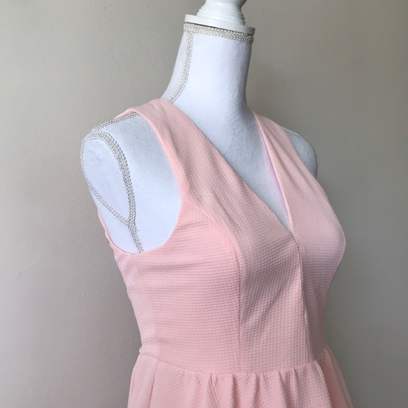 Lucca Couture Plunging Textured Fit + Flare Dress - Picture 5 of 8